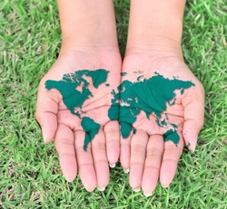 image of world in hands